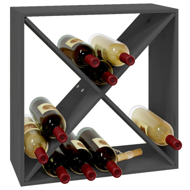 Latitude Run 4 Bottle Solid Wood Floor Wine Bottle Rack Wayfair.co.uk